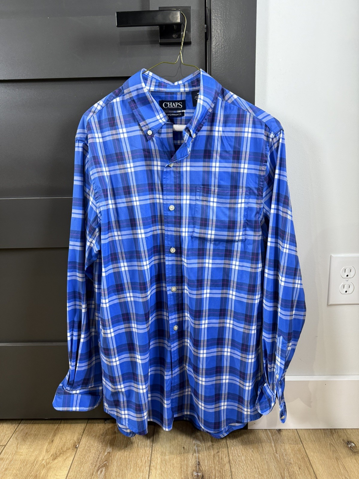 Chaps Men's Medium Performance Button Down Shirt … - image 1