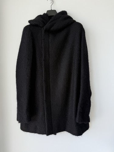 Rick Owens Hooded Mohair Wrap Coat IT 50