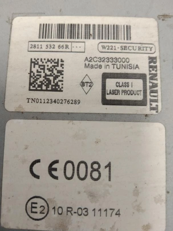 281153266R Sistema Audio/Radio Cd para RENAULT MEGANE III SPORT TOURER 2 190999 - Imagen 3 de 4