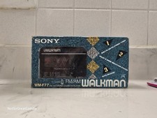 SONY WALKMAN WM-F77 FM/AM STEREO PORTABLE CASSETTE PLAYER UNTESTED ORIG BOX     