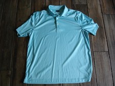Greg Norman Shark teal polo shirt men's XL stretch Play Dry