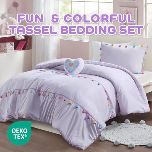 Juego de Edredón Queen, Divertido Edredón Borla Multicolor para Cama Queen Size, Foto 2 de 4
