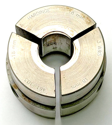 #3 Warner Swasey  18MM diameter  ROUND HARDENED COLLET PADS (Hardinge brand)