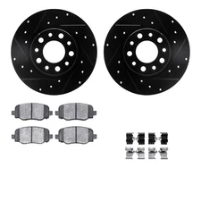 For Jeep Cherokee 14-22 Brake Kit eLINE Series Drilled & Slotted Rear Brake Kit