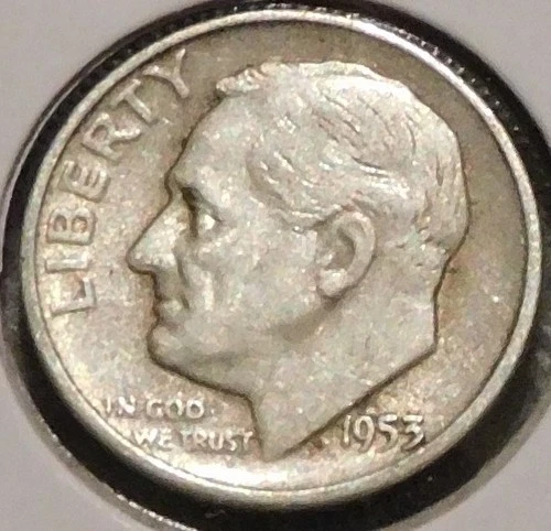 Silver Dime - Roosevelt - 1953-S [Set break]