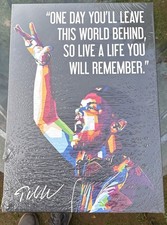 Metalldruck Wandbild Live A Life You'll Remember 19” x 26” Neu