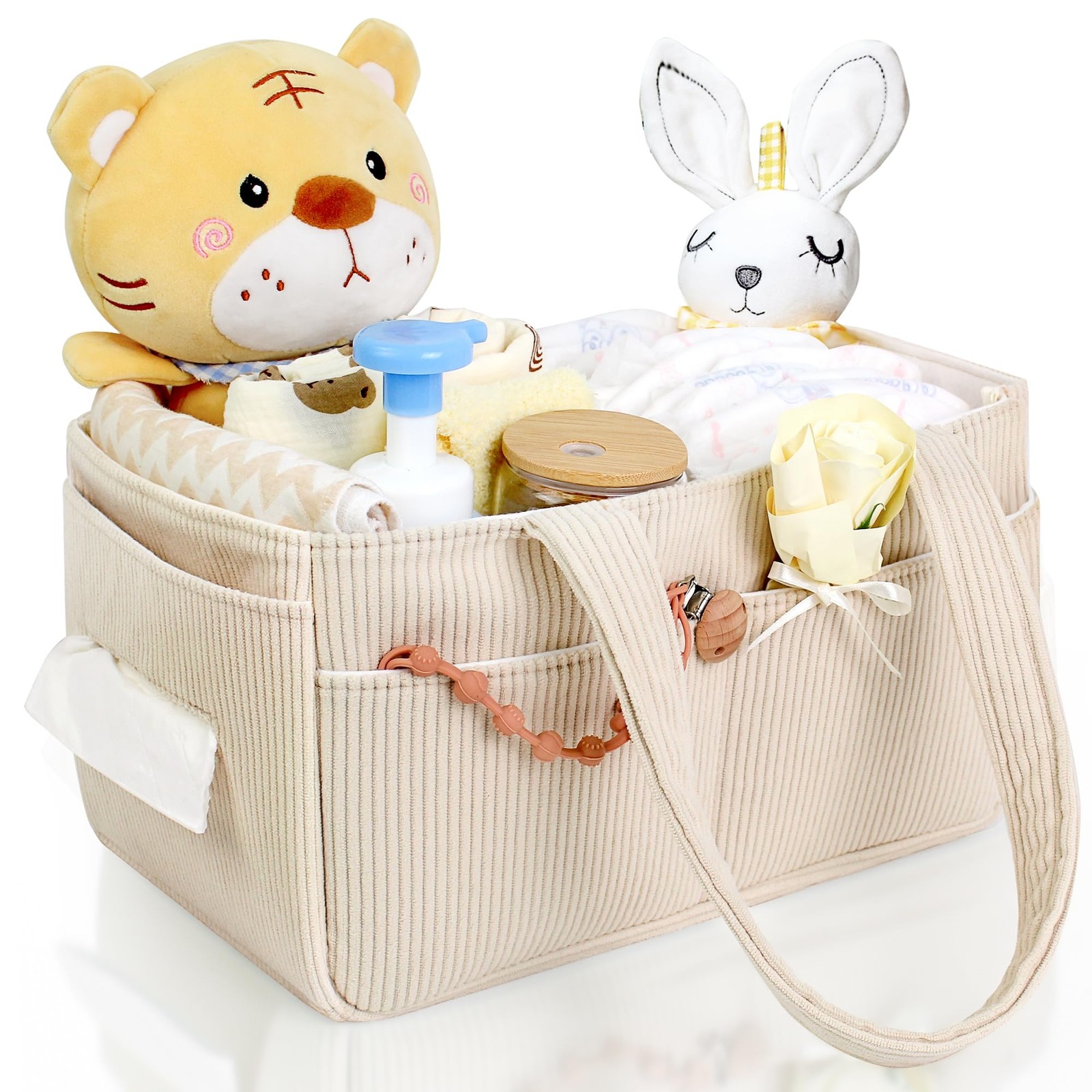 Diaper Caddy,Diaper Caddy Organizer, Stylish Storage Basket for Newborn Essen...