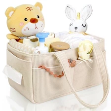 Diaper Caddy,Diaper Caddy Organizer, Stylish Storage Basket for Newborn Essen...