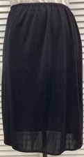 Vintage Vassarette Black Half Slip Style 11-103 Size Medium 22  