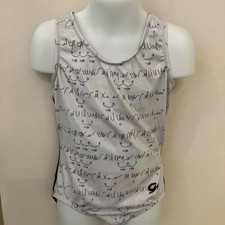 Gymnastics Leotard Girls sz CL Child 10 GK Silver And Black