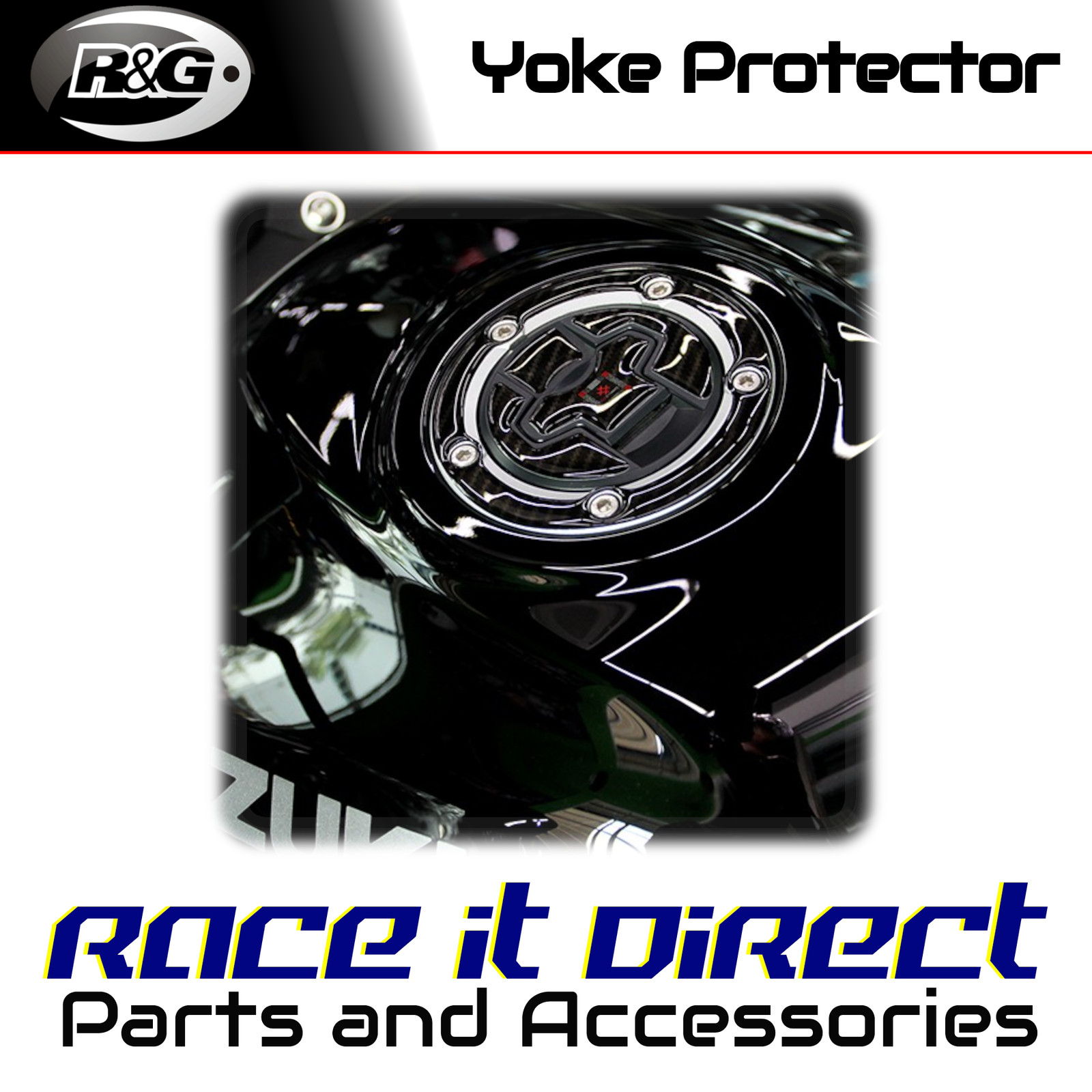 Carbon Fibre Fuel Cap Protector for Suzuki V-Strom 1050 2020-2022 Red Dynamic