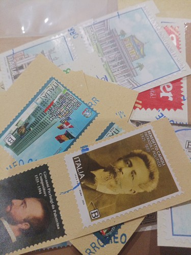 2025 Lotto Af di 50 differenti su frammento tutti con timbro blu - Photo 2/8