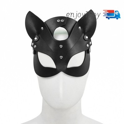 Binding Cat Woman Dominatrix Head Harness Mask Hood Roleplay Naughty Kitty