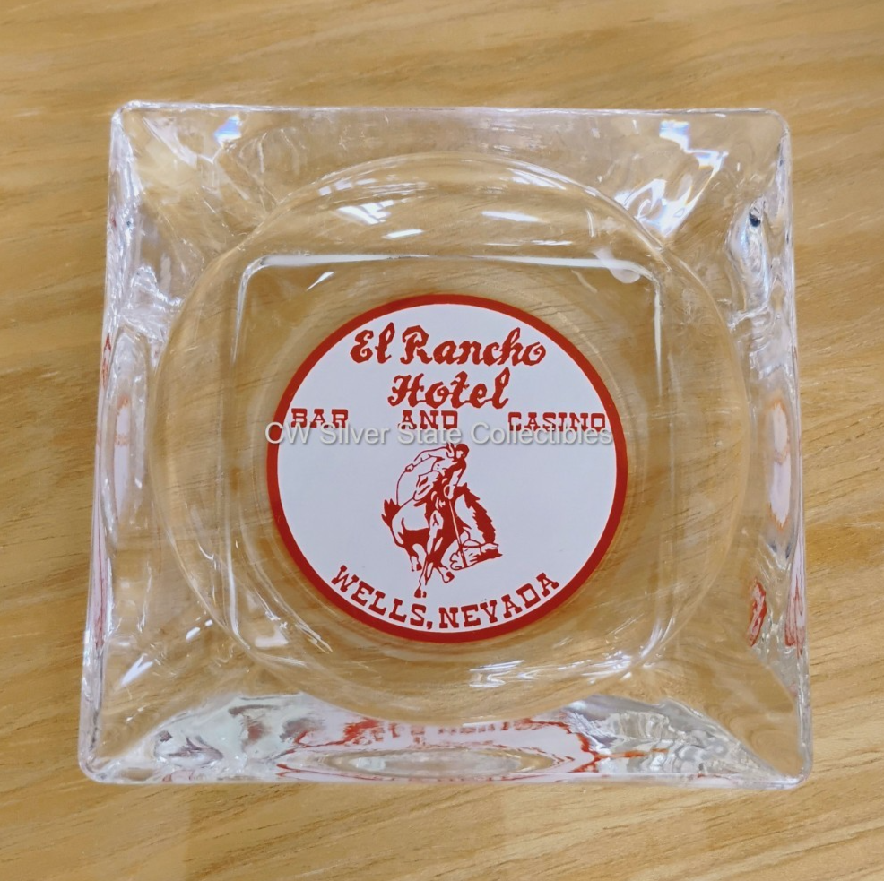 Ca/nv ca. 1950's El Rancho Hotel Bar & Casino Ashtray Wells, Nevada NV | eBay
