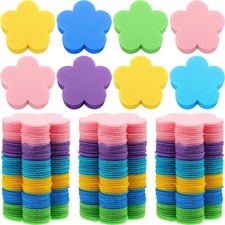 PerKoop 100 Pcs Flower Fish Carpet Markers 6 Colors Hook and Loop Spot Marker...