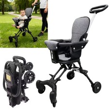 Compact Travel Pram Stroller Baby Lightweight One Hand Fold Buggy Pushchair UK