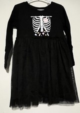 NWT Okie Dokie Black Candy Skeleton Tulle Dress 3T