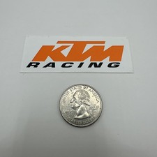 Vintage Ktm Racing Sticker Original Motocross Small Decal Orange 1 X 3 Nos