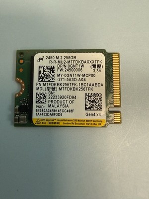 MICRON 2230 256GB M.2 NVMe 2230 SSD MTFDKBK256TFK Great health 95% And Up