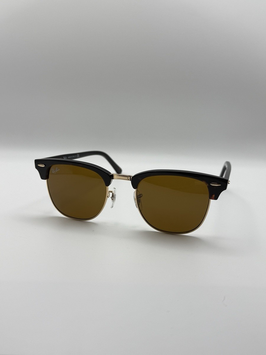 Ray-Ban RB3016 Clubmaster 902/57 51mm Tortoise Gold Brown Lens