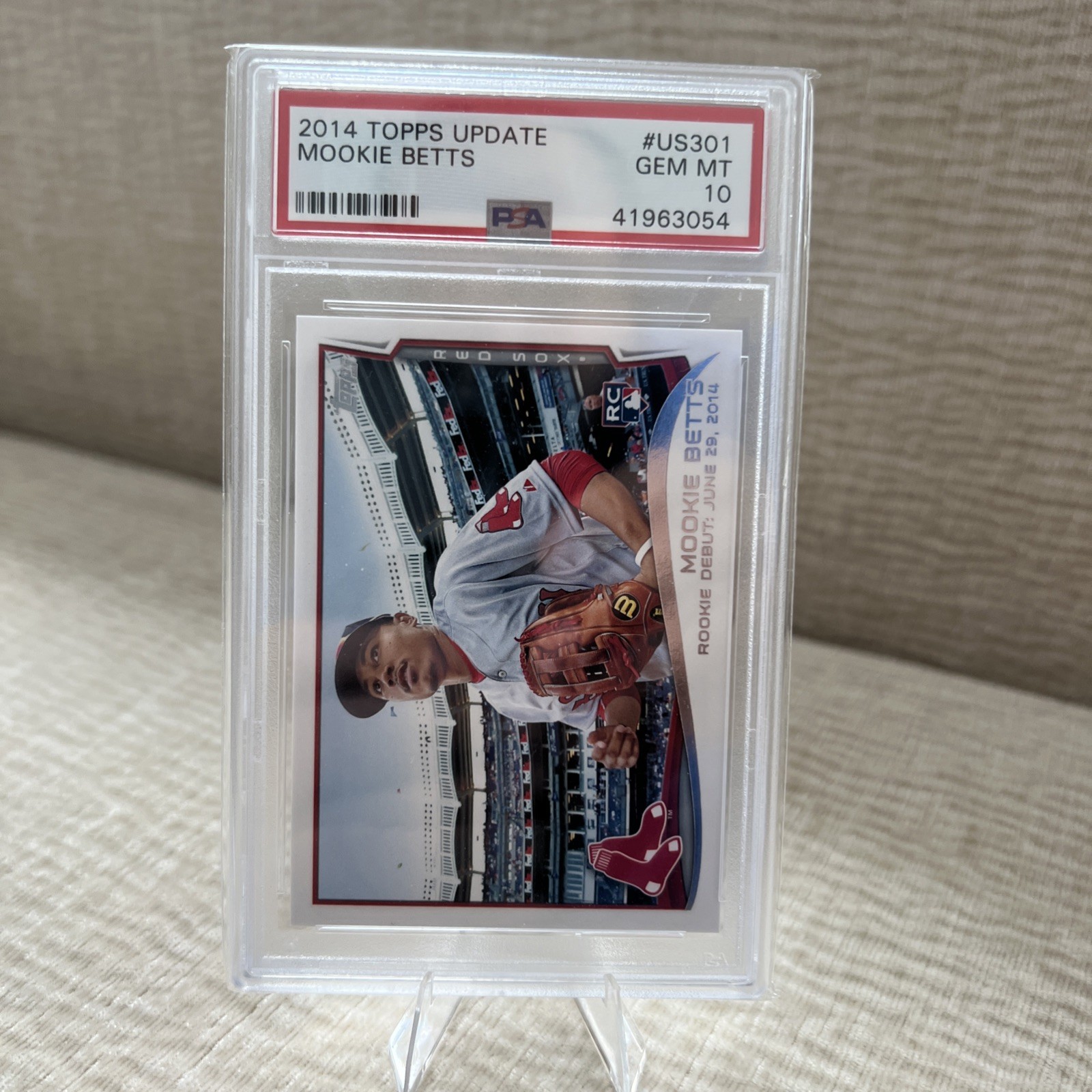 2014 Topps Update Mookie Betts #US301 RC PSA 10