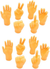 12 Pcs Mini Tiny Finger Hands Finger Small Hand Model Finger Puppets for Puppet