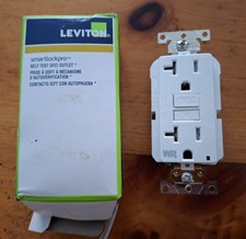Leviton 20 Amp GFCI Duplex Outlet w/ White Finish New G5362-WTW smartlockpro
