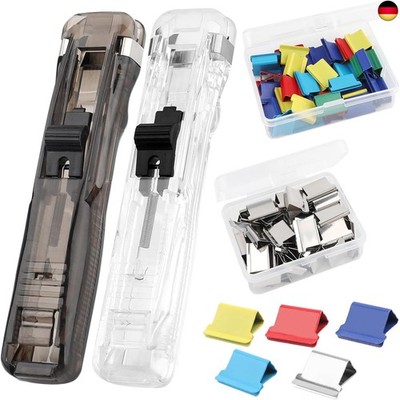 100 Stück Clam Clip Verschluss Clips Binder Klammern Binder Clips mit 2 Stück T