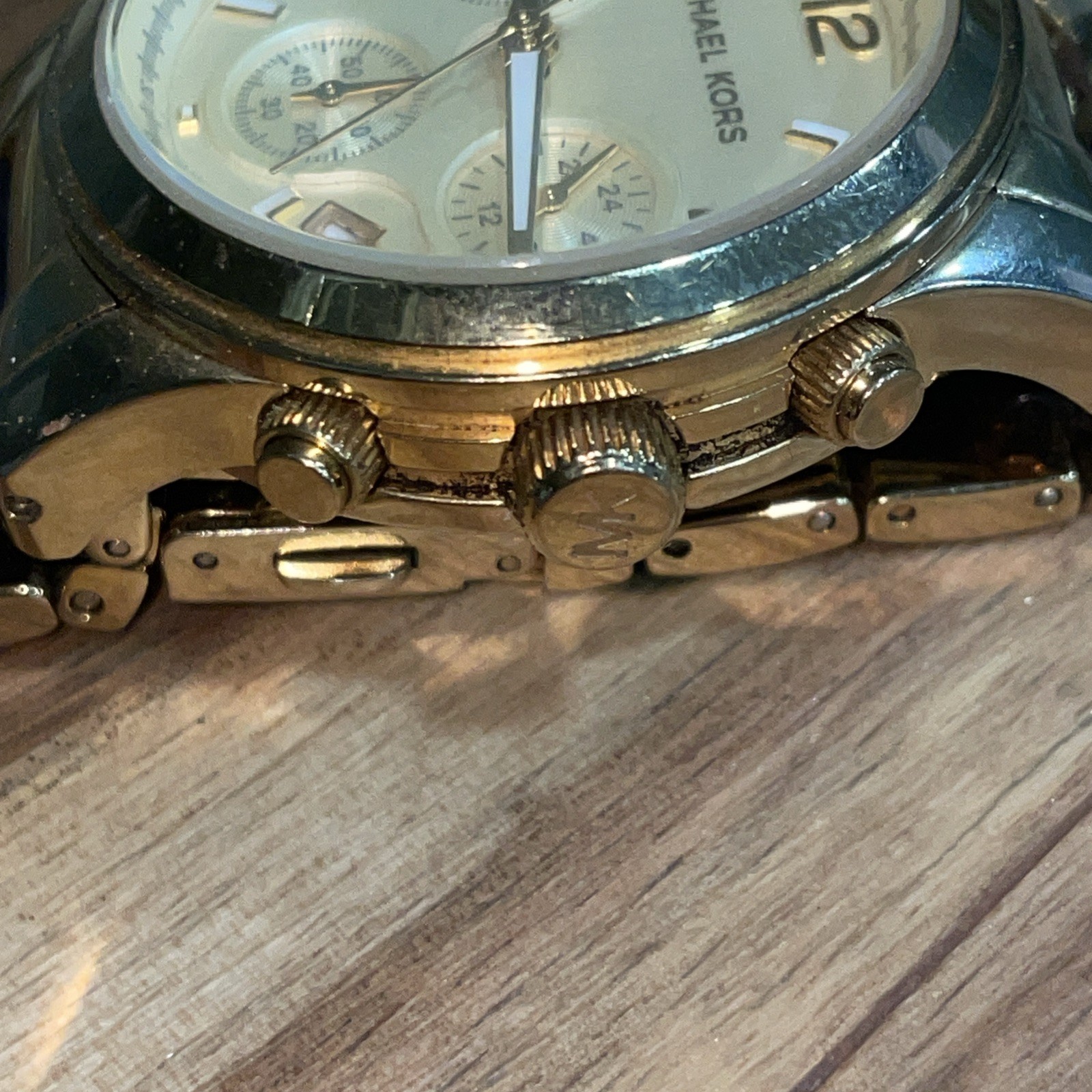 Michael Kors MK-5659 Runway Chronograph Gold Tone & Tortoise Acetate Watch 38mm thumbnail 6