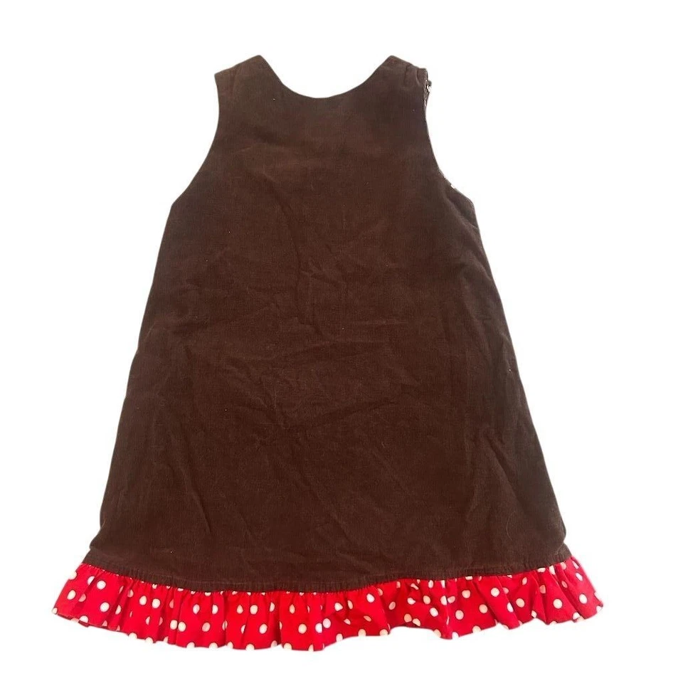 Vestido Jersey De Pana Reversible De Colección Bailey Niños Niñas Talla 5 Marrón Hecho en EE. UU. Foto 4 de 4