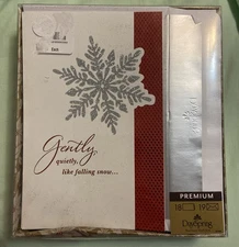 Christmas Greeting 18 Card Pack Glittery Snowflake DaySpring 8”by 5” Scripture