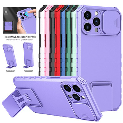 Für iPhone 17 Pro Max 16 15 14 13 Stoßfeste Ständer Hülle mit Folie Kamera Case