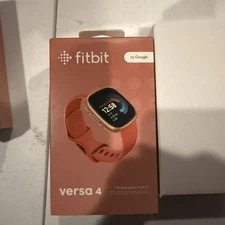 Fitbit Versa 4 Copper Rose/Pink Sand Open Box!