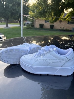 Puma Karmen Womens Size 5 White Platform Sneakers 388420-01