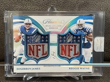 🔥Reggie Wayne Edgerrin James 2025 Flawless Dual Legend Shields #1/1 Colts 🛡️