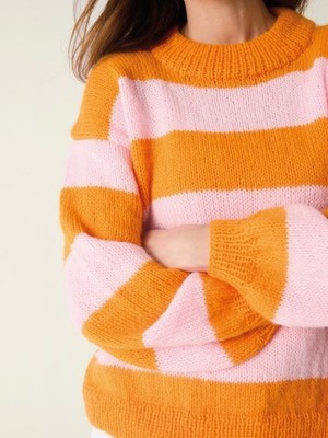 Sirdar Big Stripe Pullover Strickanleitung für weiches Daunengarn Wolle 10883