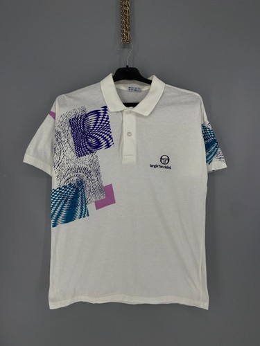 Vintage 90s Sergio Tacchini Art Polo Shirt Vintage Tennis Golf Size L