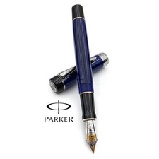 Penna stilografica Parker Duofold taglia centenario blu navy 18 carati
