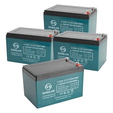 4PC 12V 12Ah 6-DZF 6-DZM-12 Battery for Electric Go Cart Mobility Scooter ATV