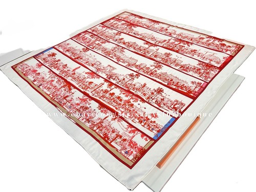 Sallys 70% cachemire et 30% soie écharpe enveloppante imprimé rues châle double face 53" - Photo 45/45