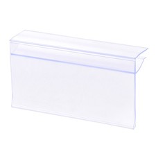 30Pack Label Holder 80x42mm Clip Shelf Clear Plastic for 4-8mm Glass Shelving