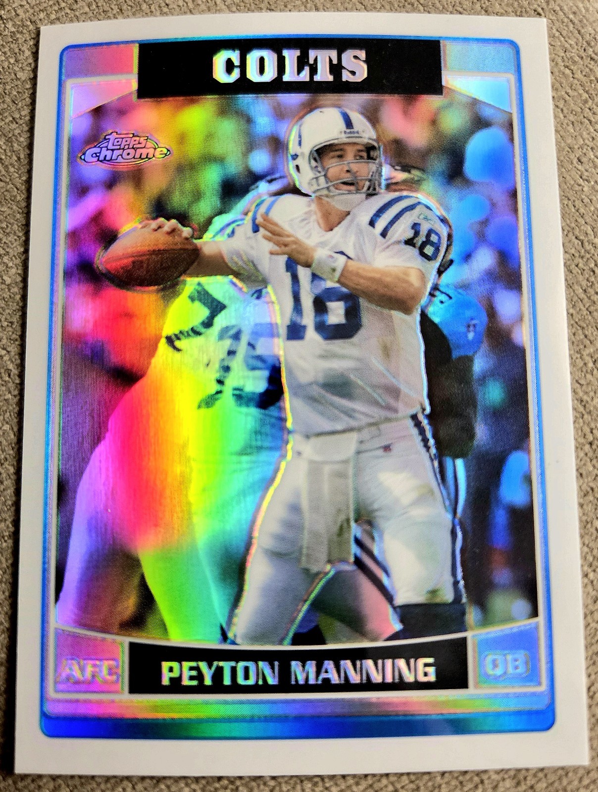 2006 Topps Chrome - Peyton Manning #8 Refractor. Only Owner. MINT. 💎 HIGH COND.