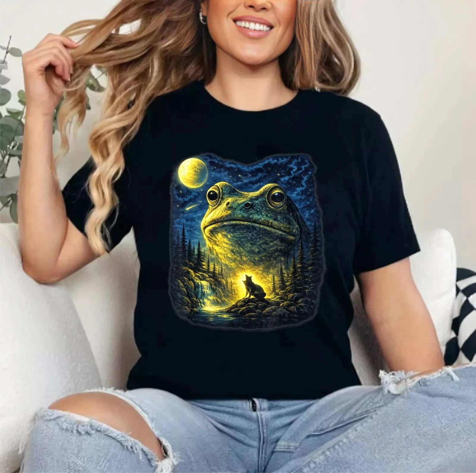 Frog Howling To Moon Frogs At The Moon Meme 90s Vintage T Shirt 2026 EBay frog-howling-to-moon-frogs-at-the-moon-meme-90s-vintage-t-shirt-2026-ebay