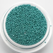 50Gram Aqua Blue Glass Micro Beads Microbeads No-hole Embellishment Storage Box