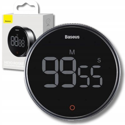 Baseus Heyo Pro Digitaler Dreh-Timer 0-99:55 LED Magnet Grau