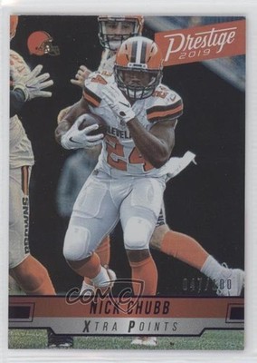 2019 Panini Prestige Xtra Points Purple 47/100 Nick Chubb #54 n1u