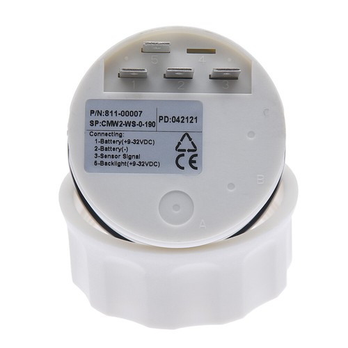 Indicatore serbatoio acqua 52 mm indicatore livello acqua + sensore livello 150 mm 0-190 ohm - Foto 3 di 13