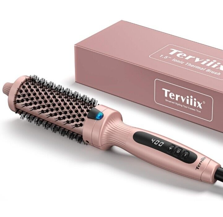 Terviiix Thermal Brush Set 3-in-1 – 200°C Heiße Bürste Mit 3 Austauschbaren Walzen (32, 38, 45 Mm), Dual-Spannung