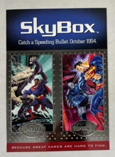 SUPERMAN PLATINUM SERIES Jumbo SKYBOX Promo Card Sheet 1994 Speeding Bullet (C)