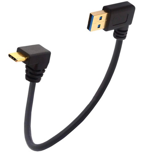 USB A 3.0 to USB C Data Sync Charge Cable | Right Angle Male to Male | 0.25m - 第 6/7 張圖片